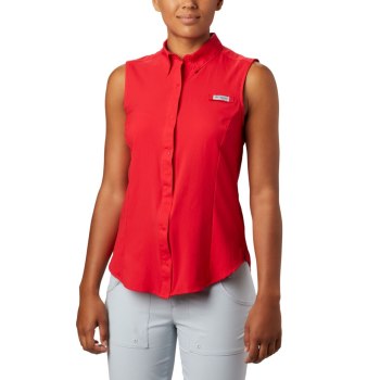 Columbia Overhemd Dames, PFG Tamiami Sleeveless Rood, 15SUDVAOP